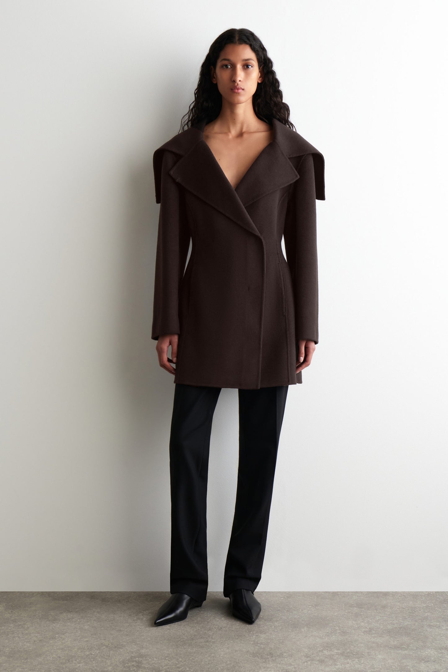 Sculpted Double-Faced Wool Coat