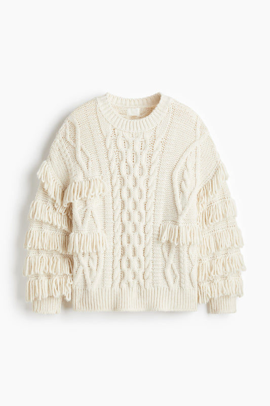 Fringed jumper