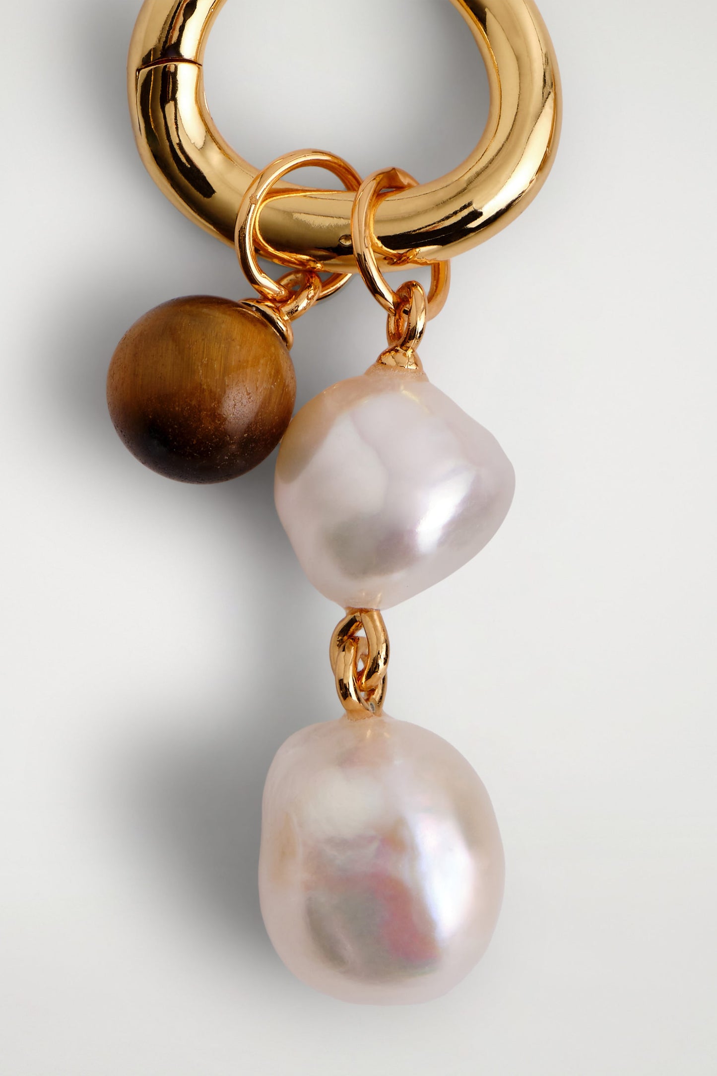 Twisted Hoop Charm Earrings