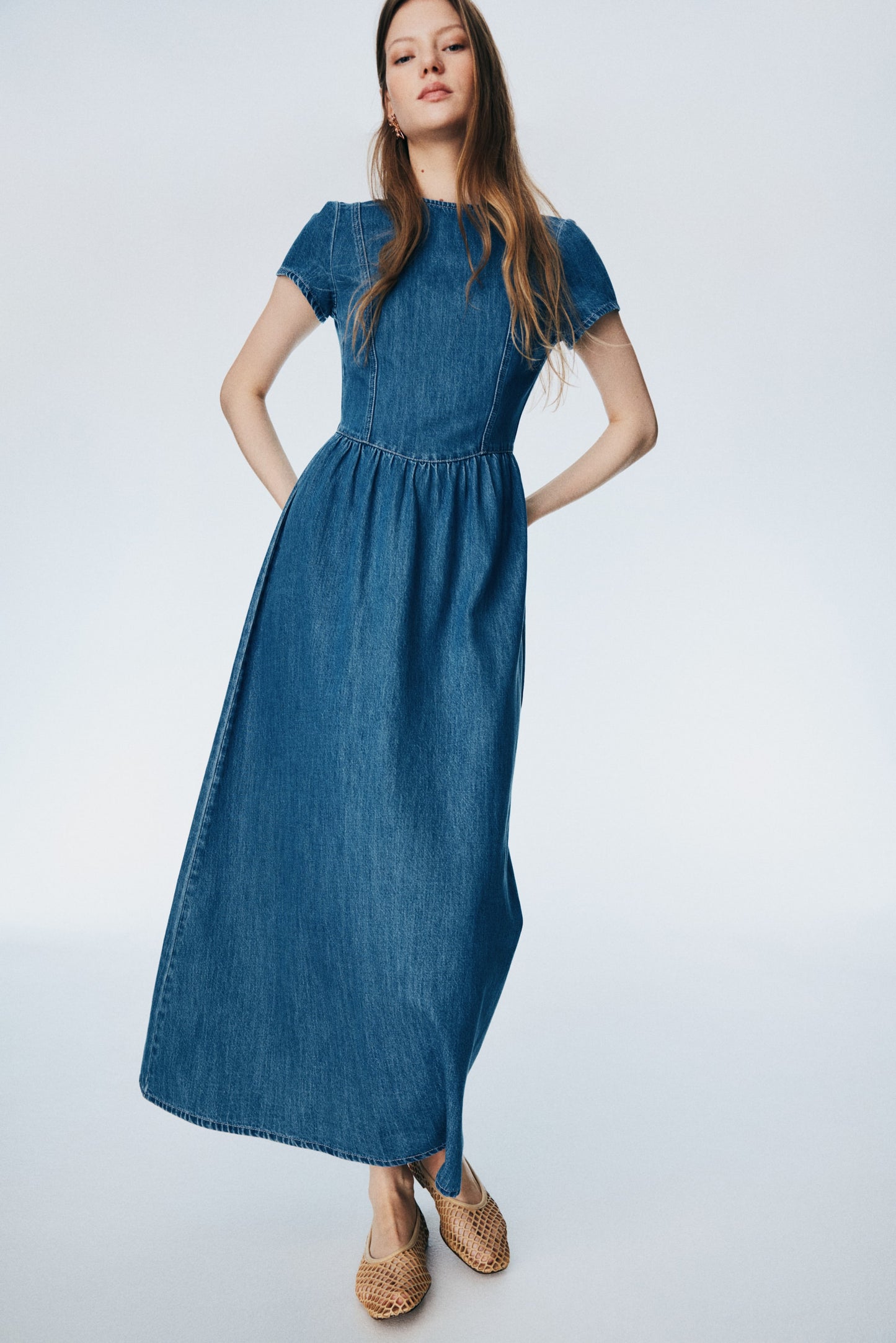 Denim maxi dress