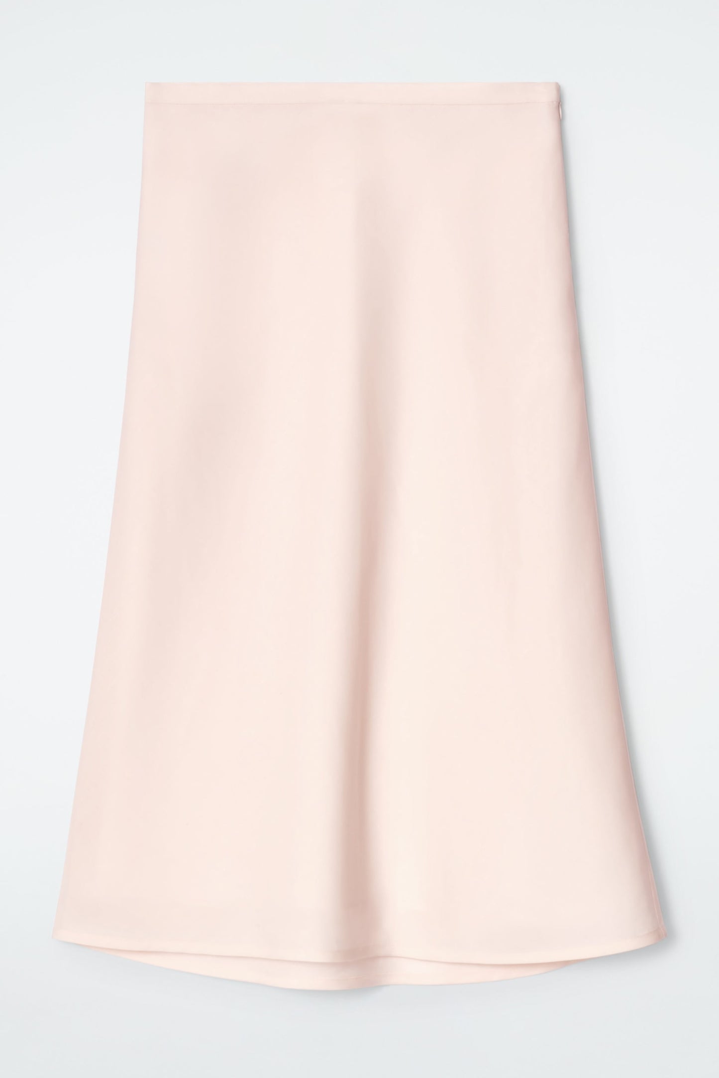 Linen-blend midi column skirt