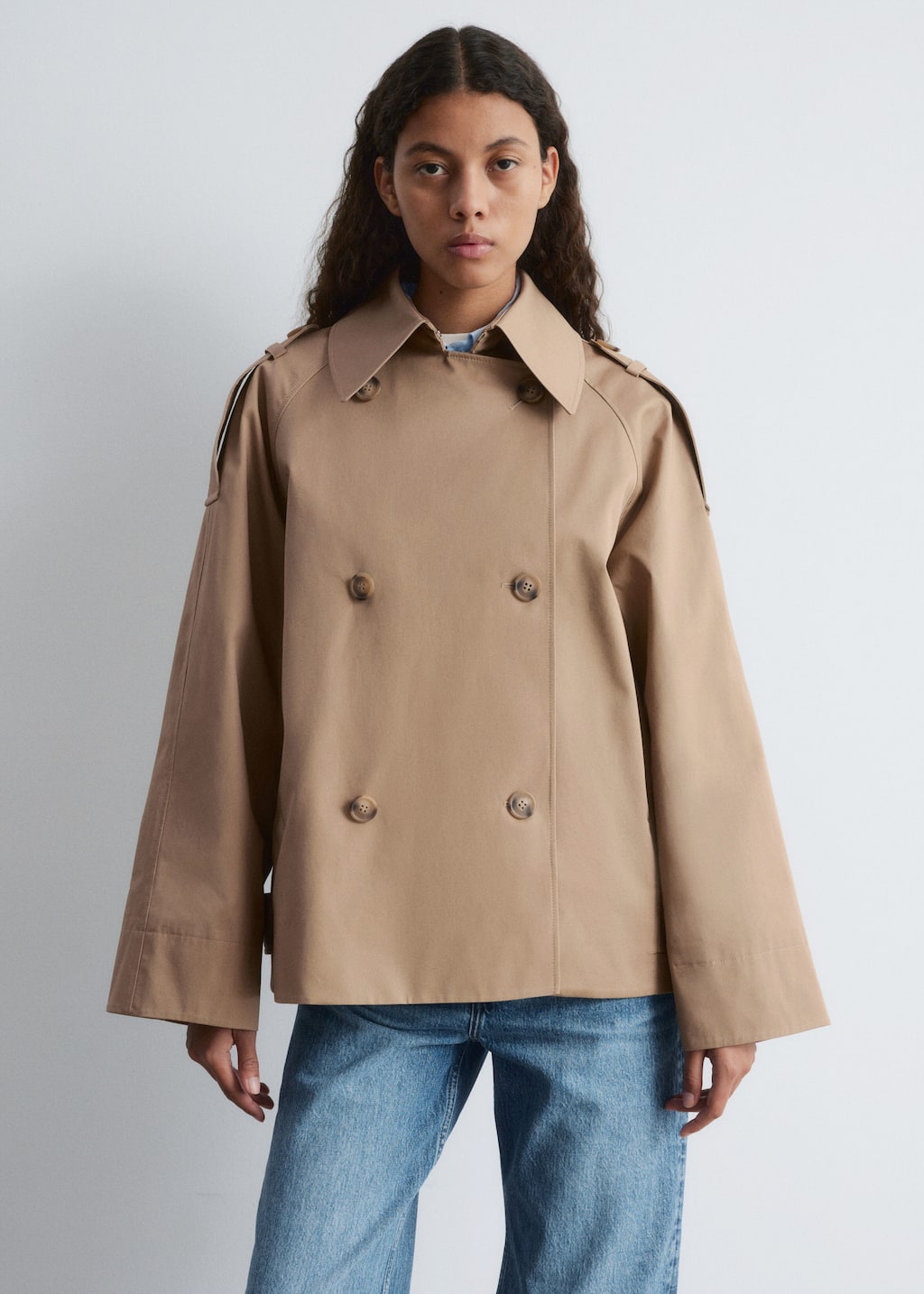 Double-Breasted Trench Jacket
