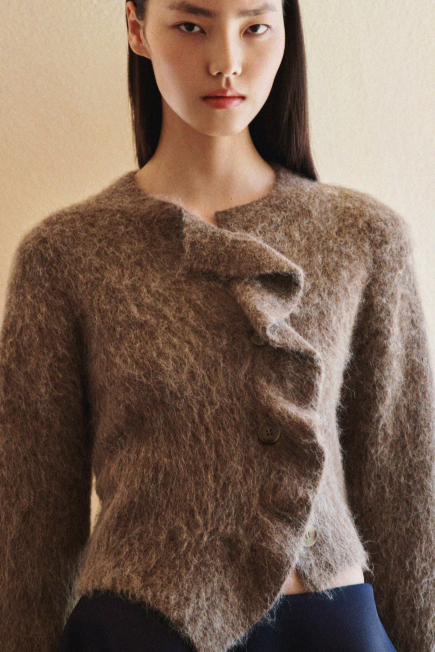 Alpaca-blend cardigan