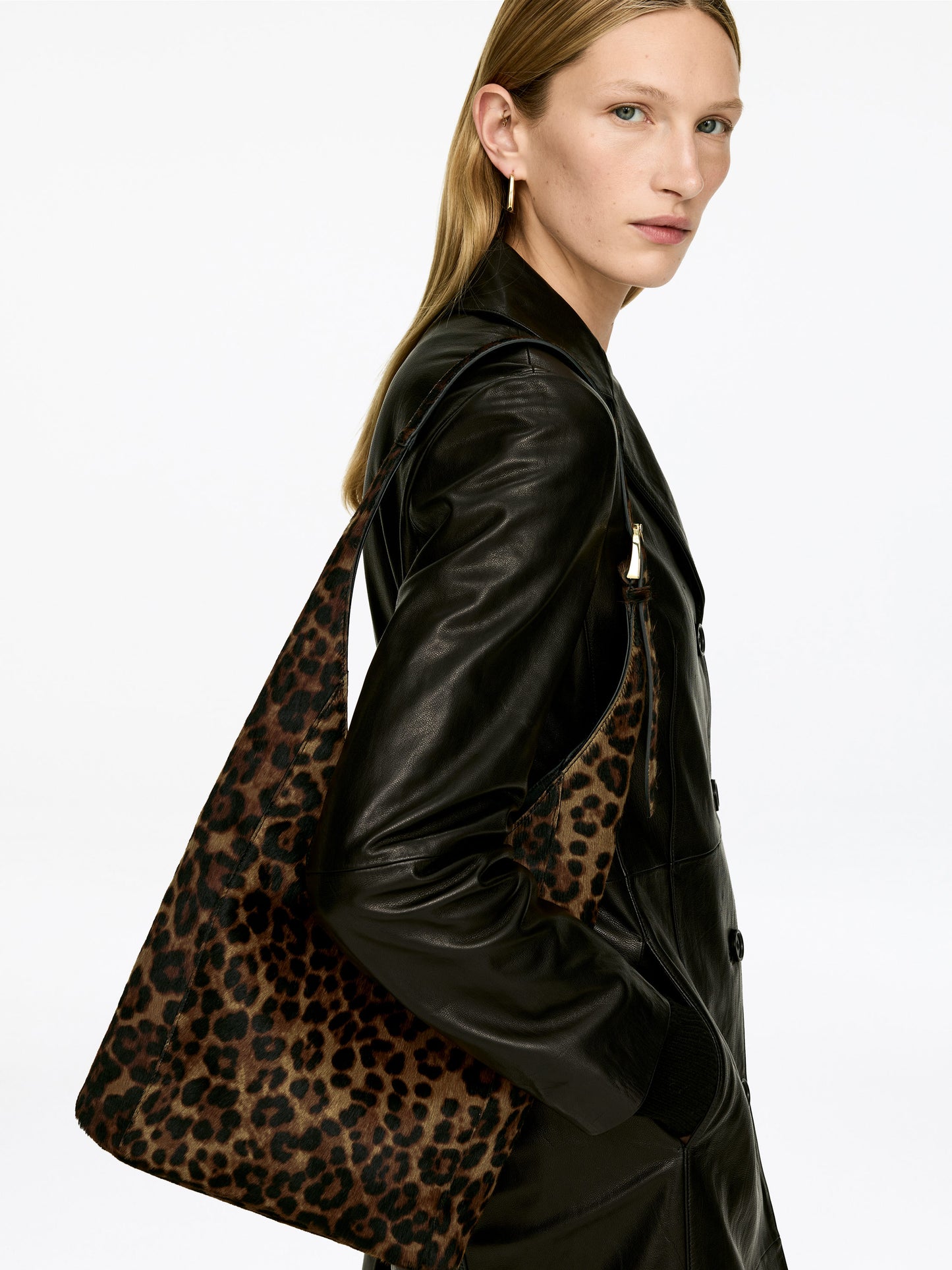 Pony Hair-Effect Suede Tote