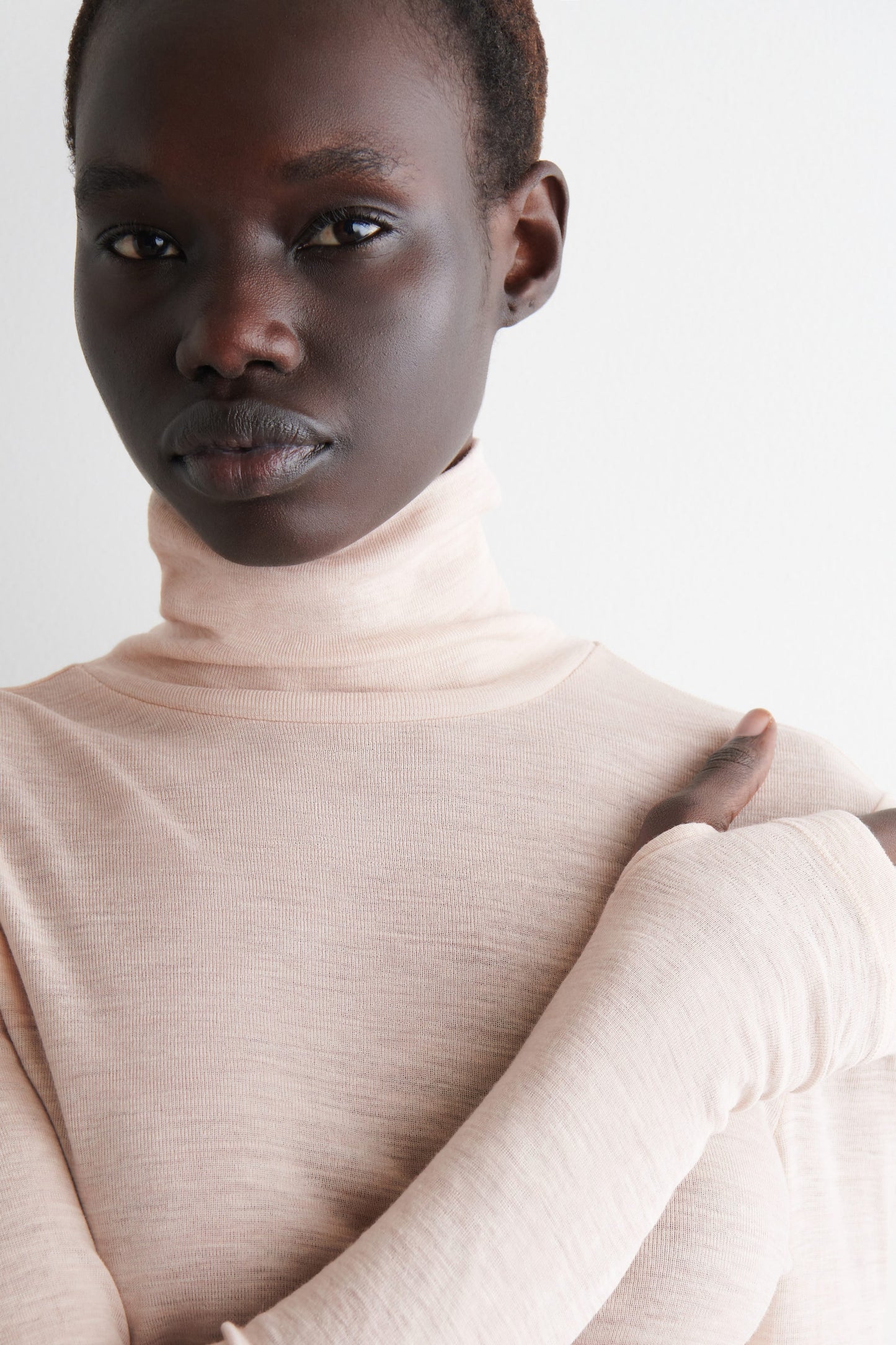 Merino Wool High-Neck Top