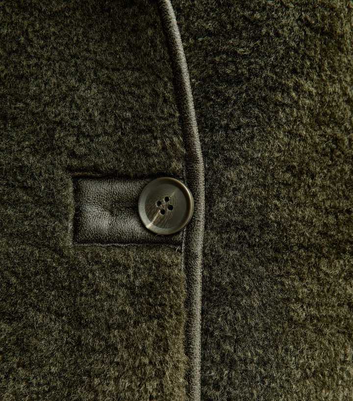 Dark Green Faux Fur Bonded Jacket
