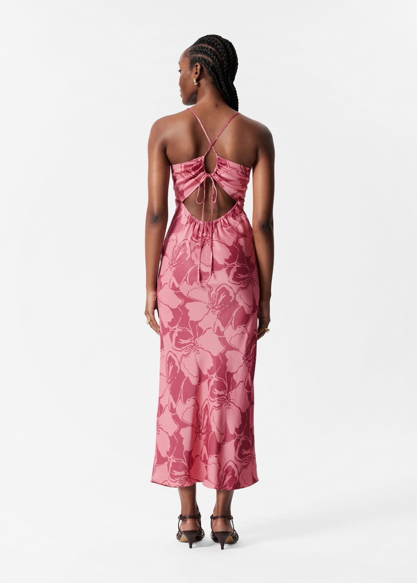 Satin Slip Midi Dress