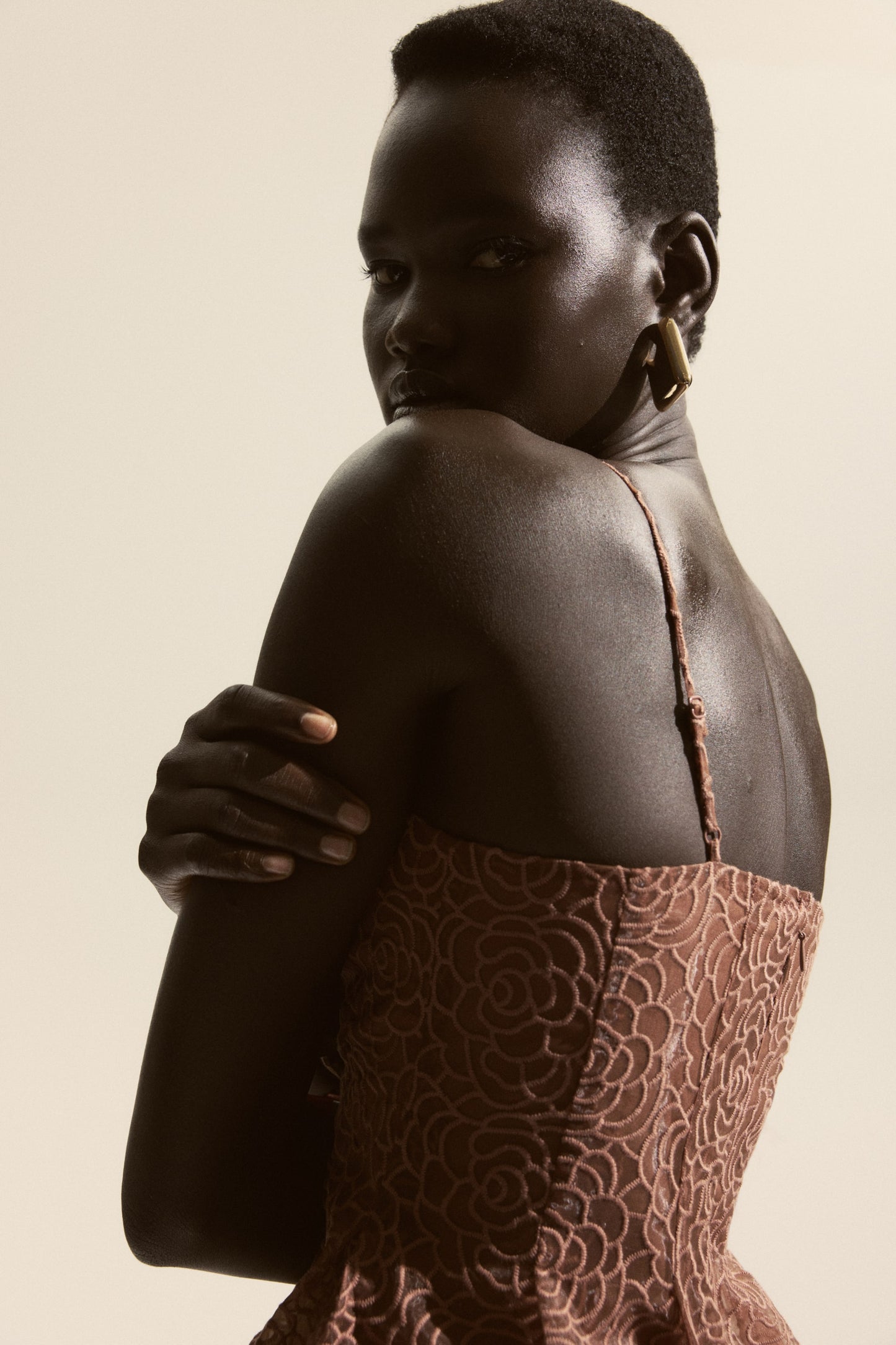 Embroidered strappy dress