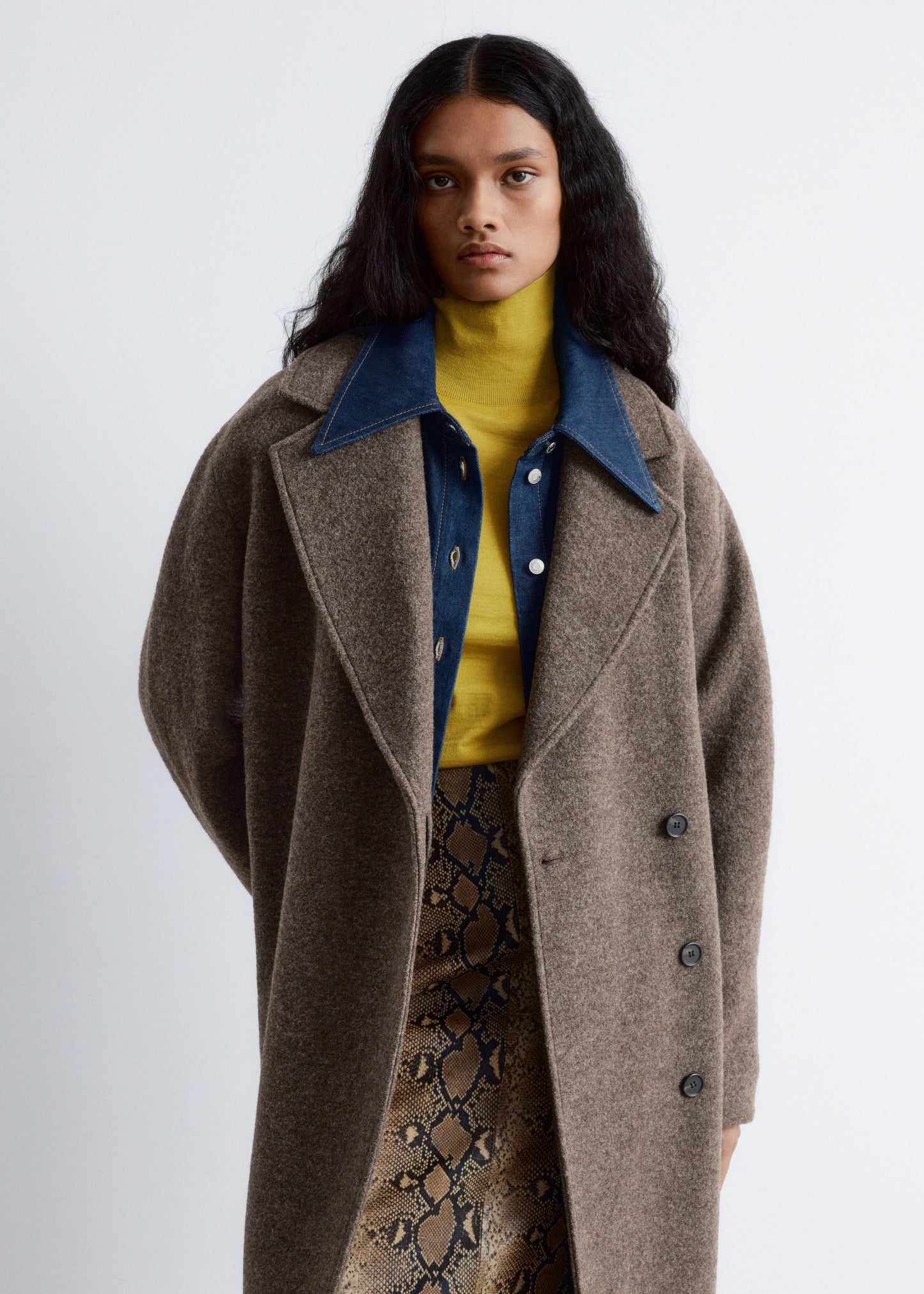 Voluminous Belted Wool Coat