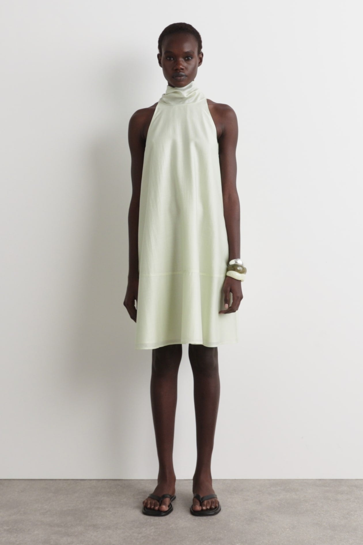 Fluid Halterneck Mini Dress