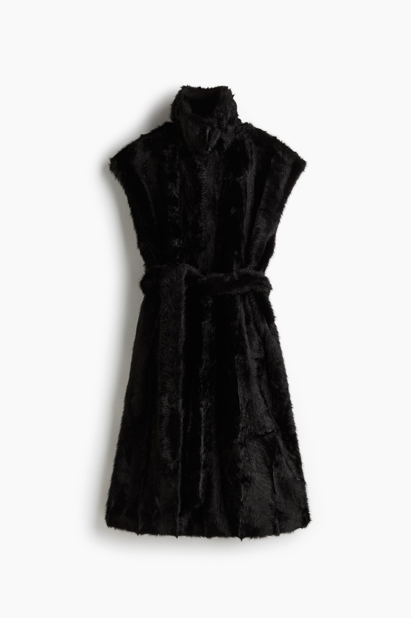 Long tie-belt gilet