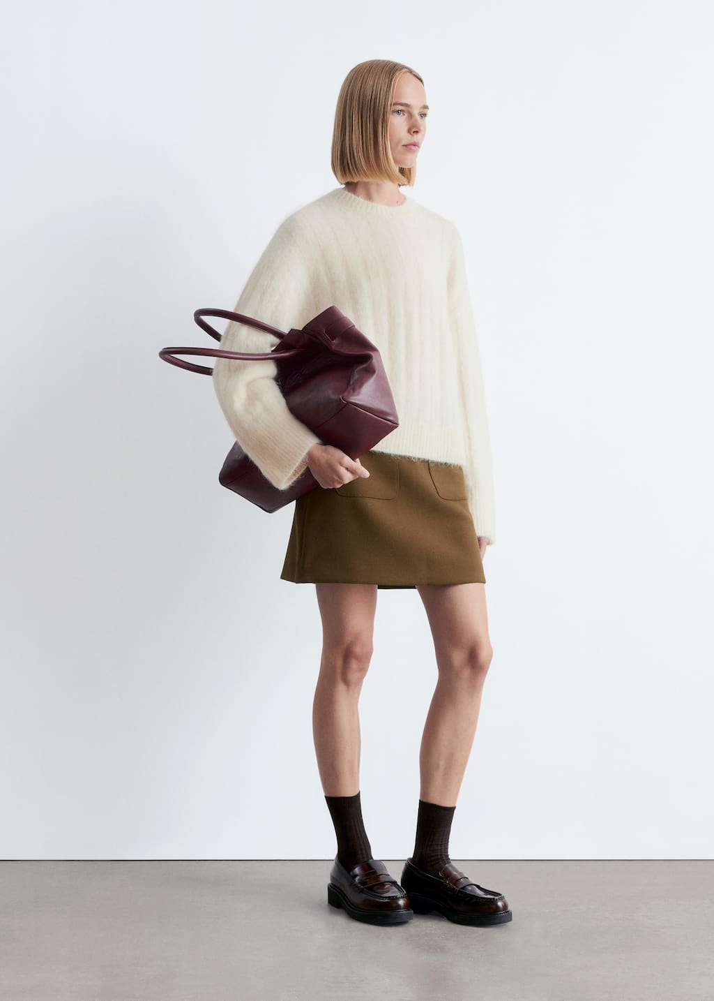 Mohair-Blend Rib-Knit Jumper