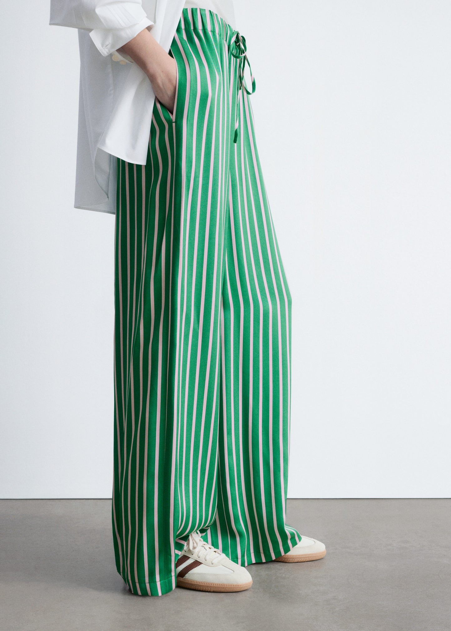 Drawstring Satin Trousers