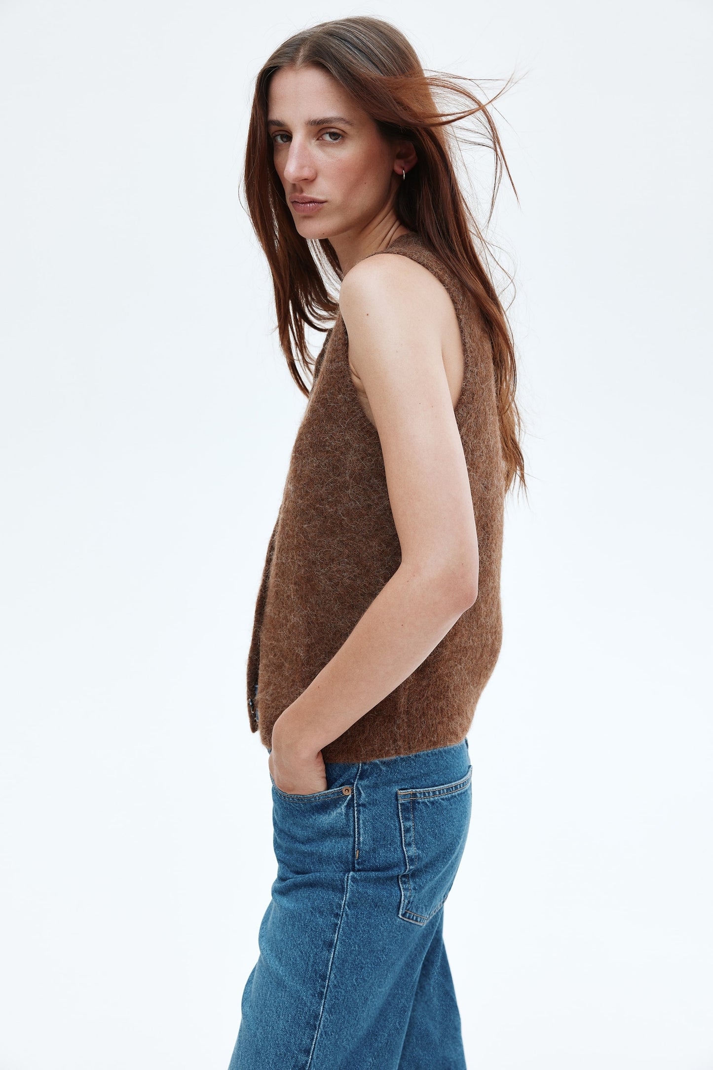 Alpaca-blend waistcoat