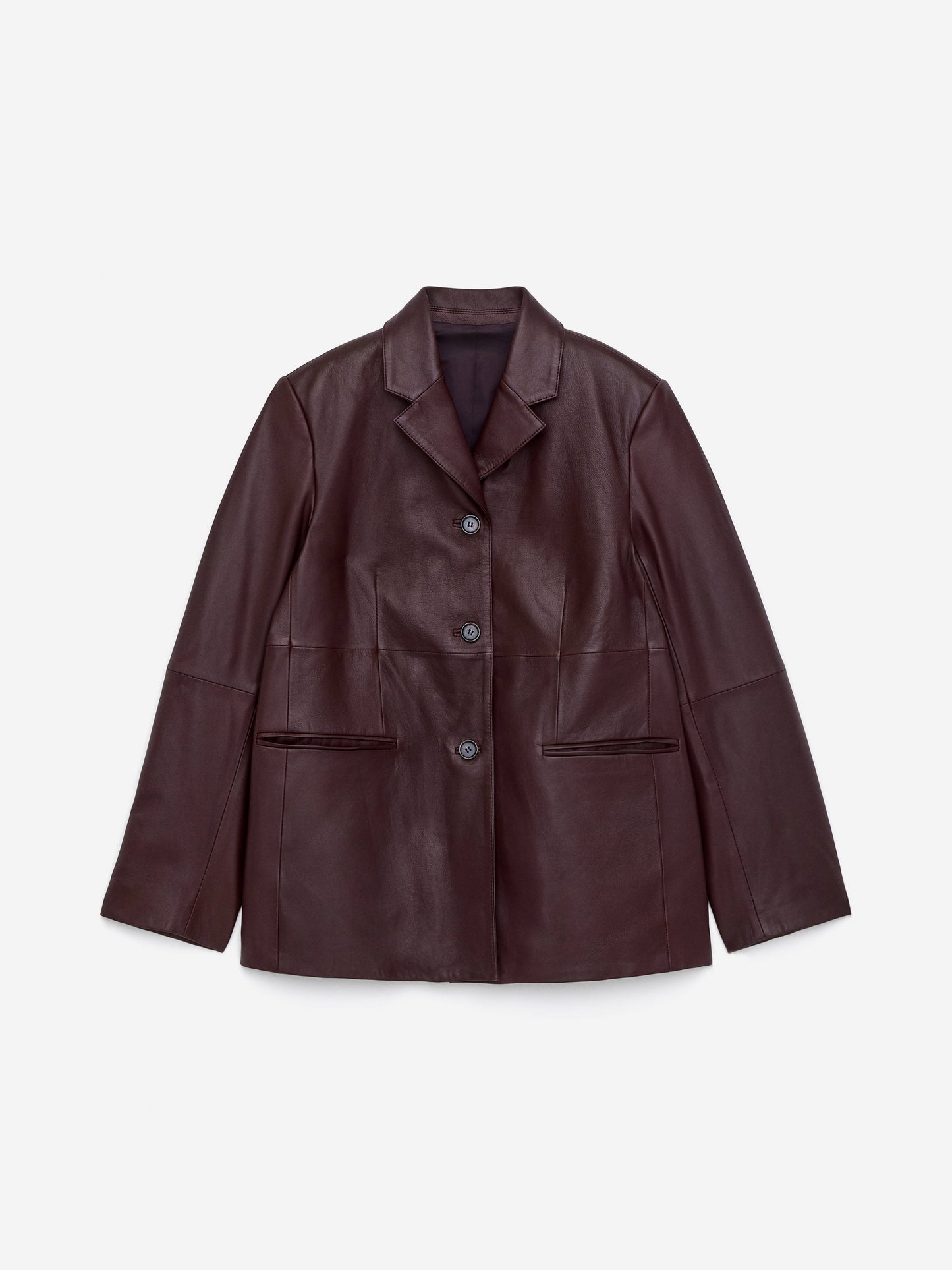 Single-Breasted Leather Jacket