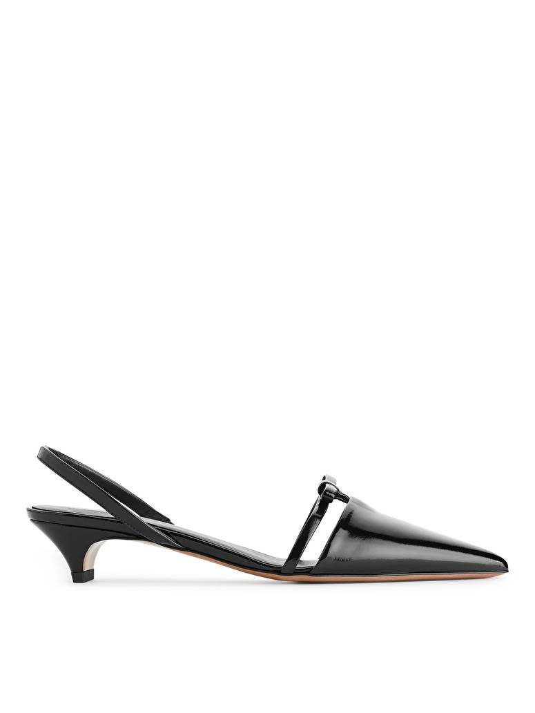 Slingback Leather Pumps