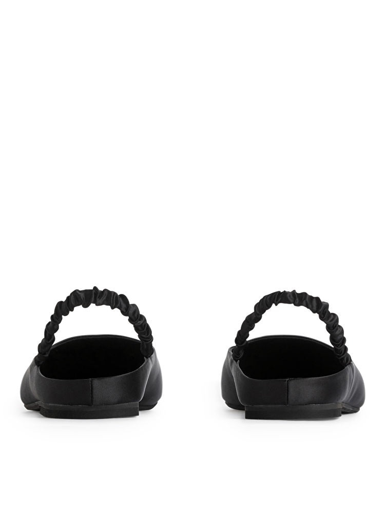 Slingback Satin Flats