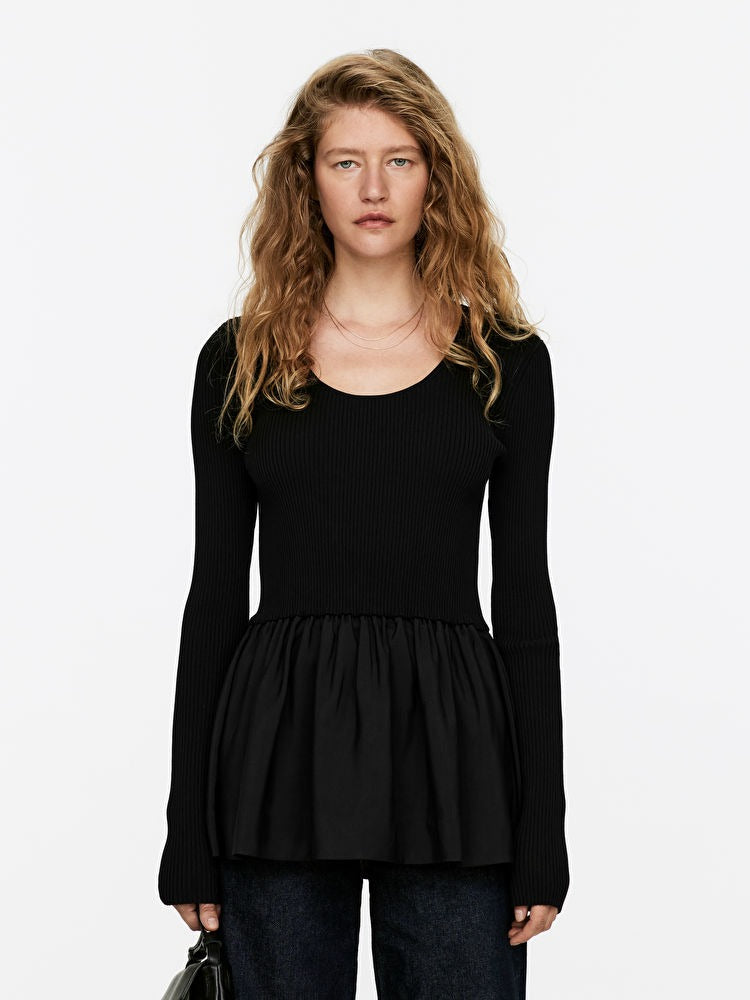 Gathered Rib Top