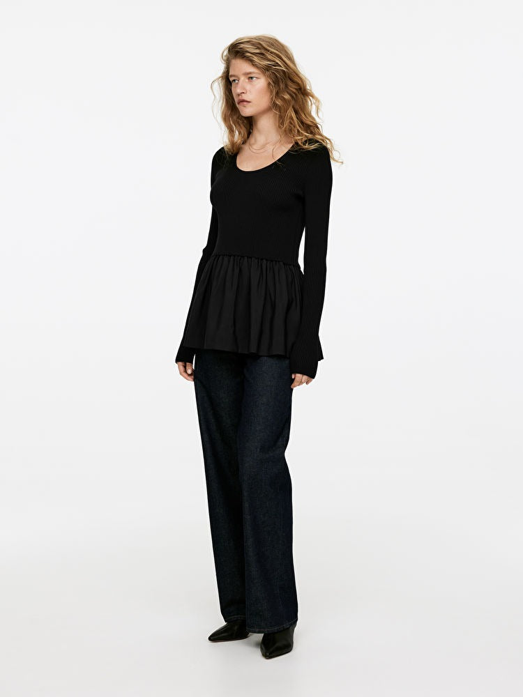 Gathered Rib Top
