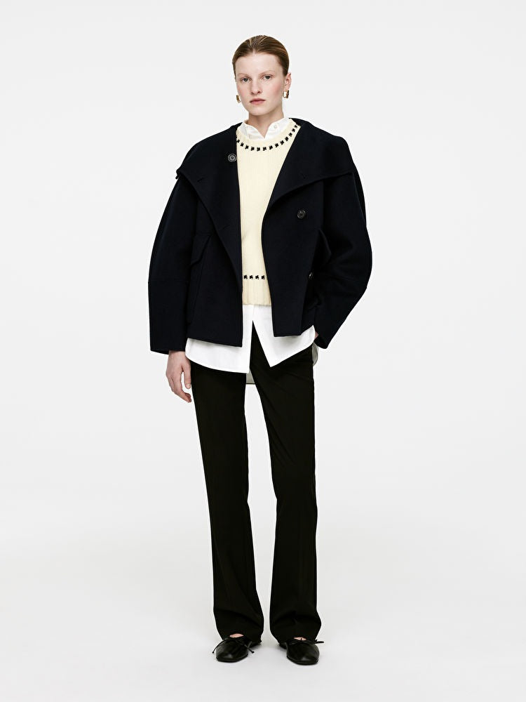 Contrast-Stitch Knitted Vest