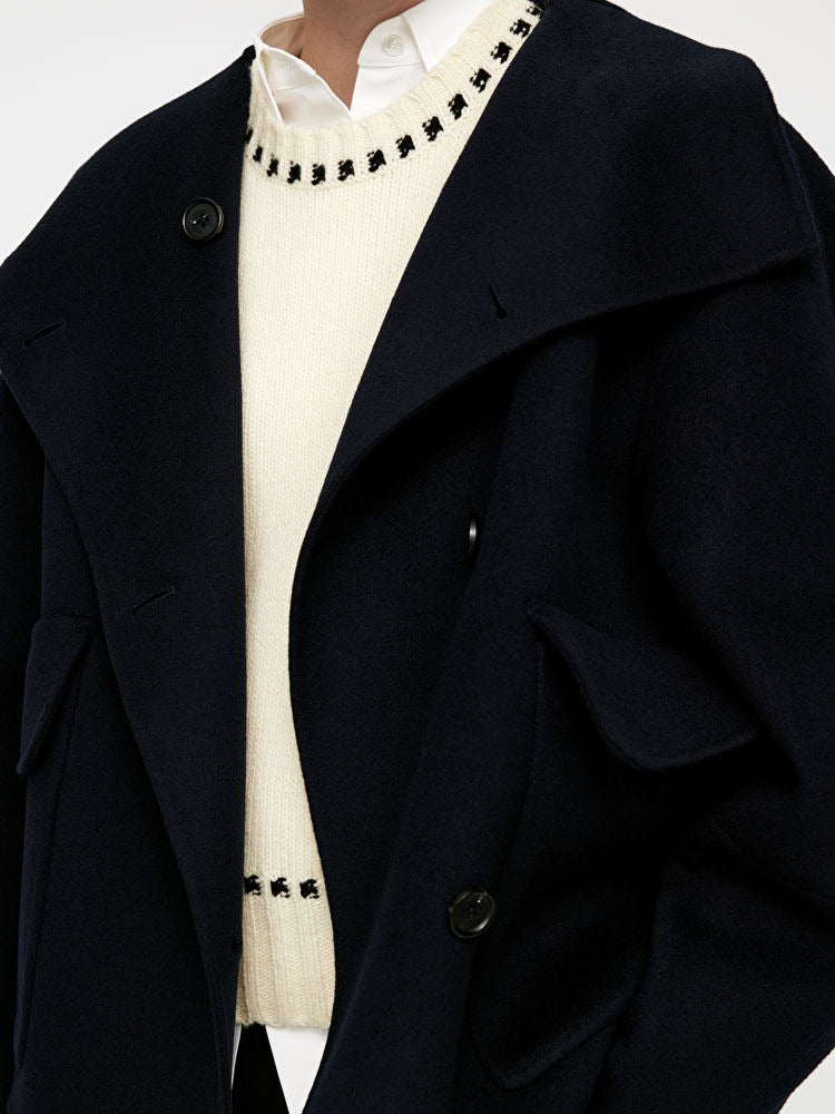 Contrast-Stitch Knitted Vest