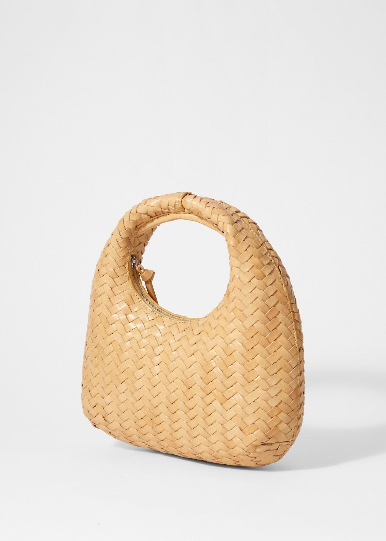 Small Braided-Leather Bag