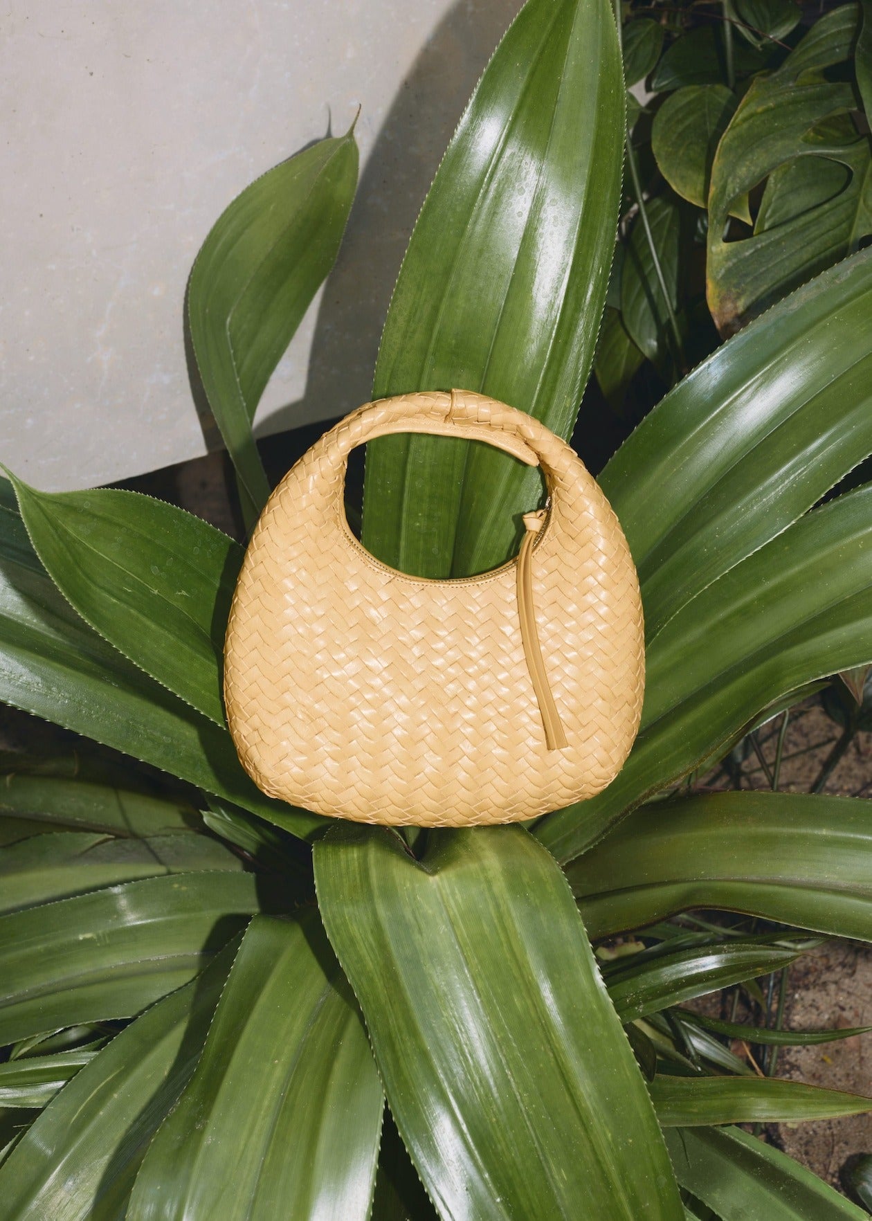 Small Braided-Leather Bag