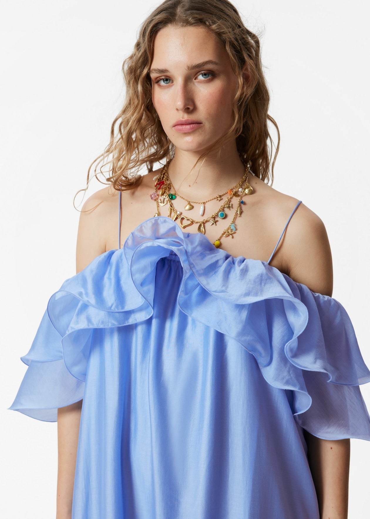 Off-Shoulder Ruffle Maxi Dress