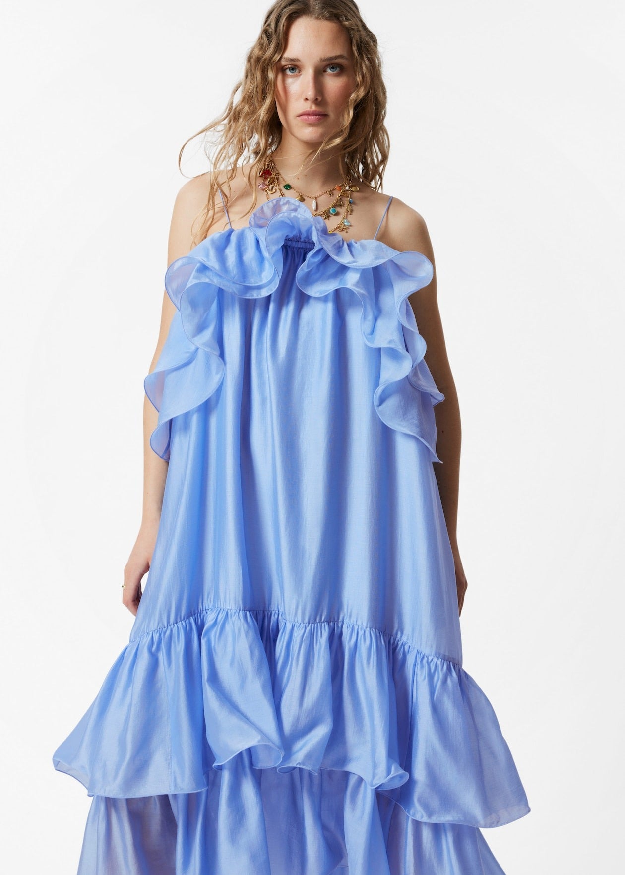 Off-Shoulder Ruffle Maxi Dress