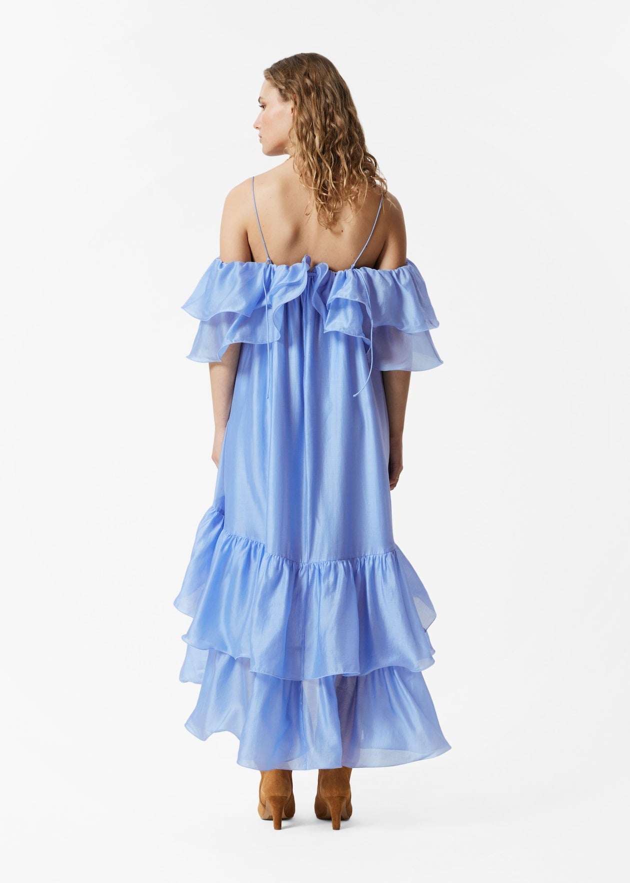 Off-Shoulder Ruffle Maxi Dress