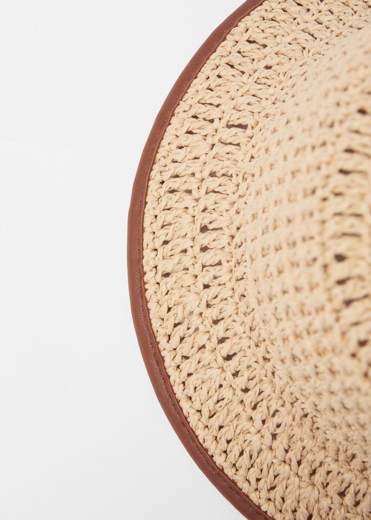 Accent-Trim Straw Bucket Hat