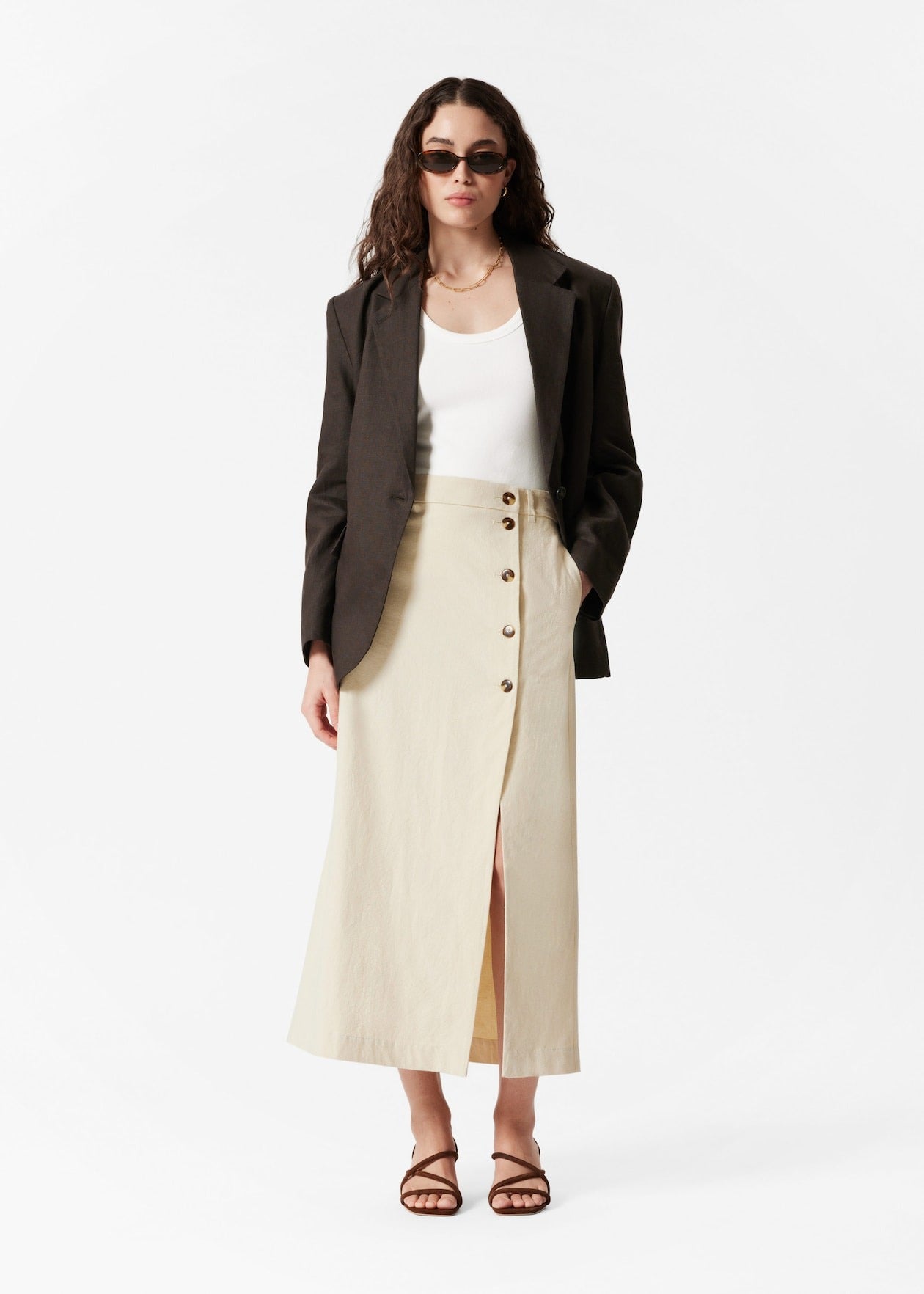 A-Line Midi Skirt