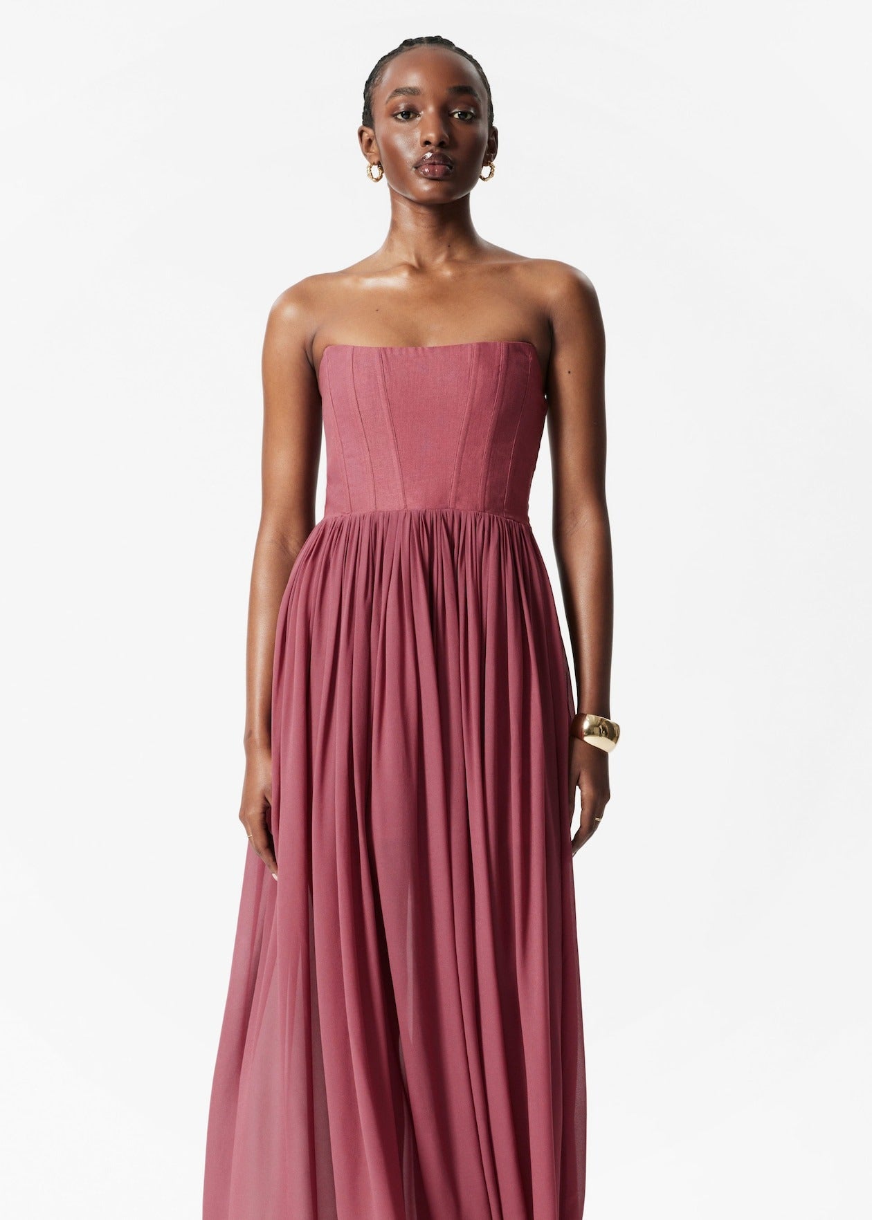 Sheer Corset Maxi Dress