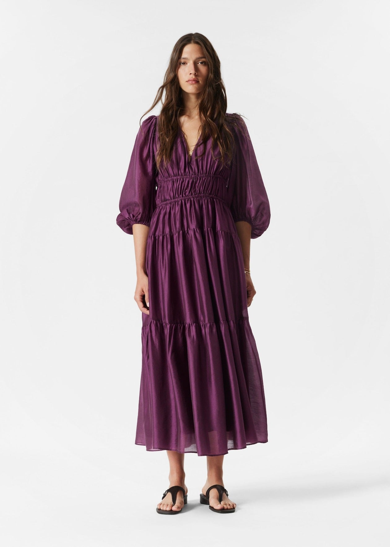 Tiered Midi Dress
