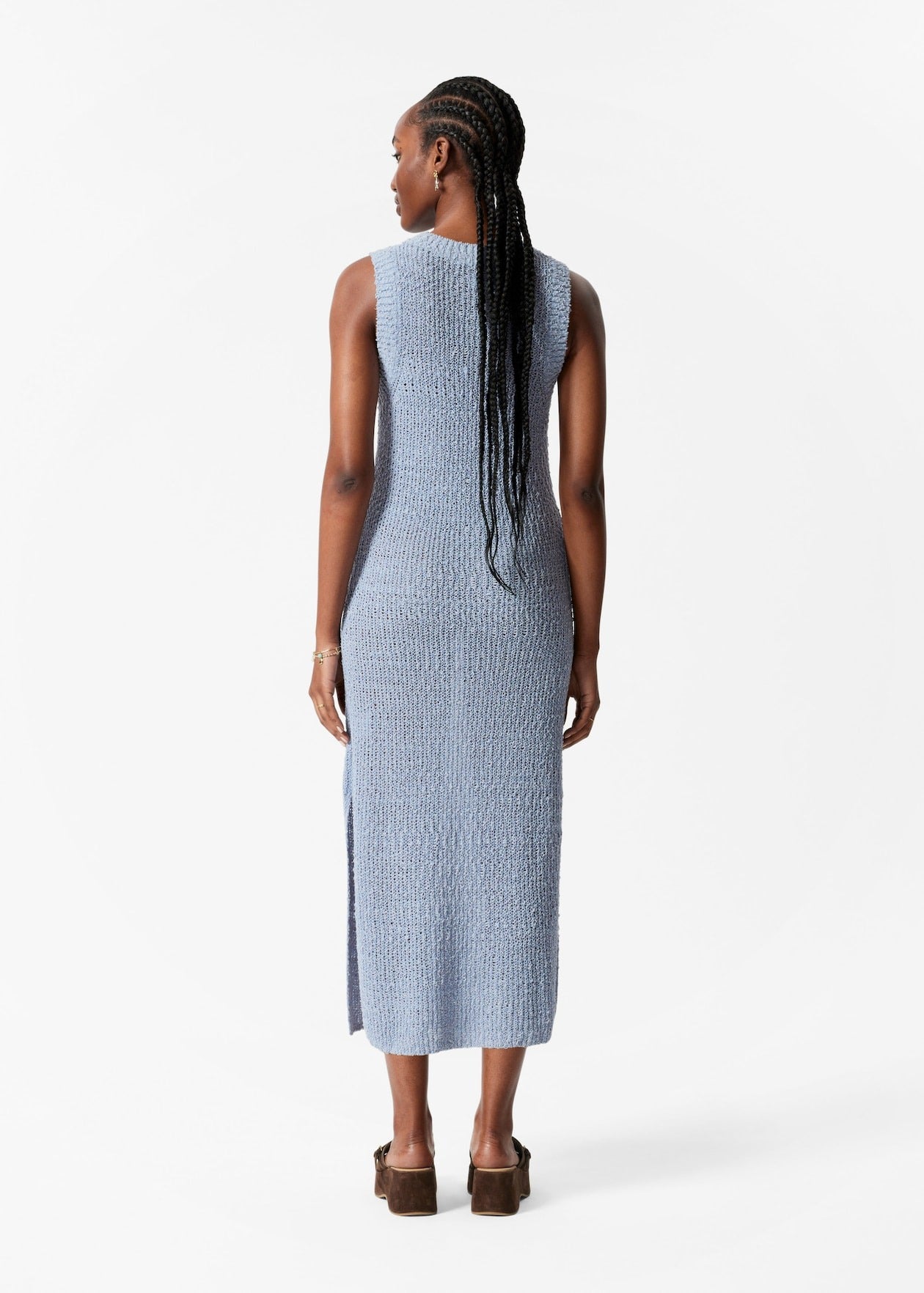 Sleeveless Silk-Blend Midi Dress