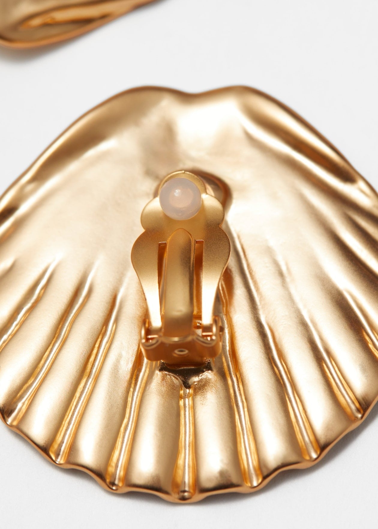 Seashell-Shaped Clip Earrings