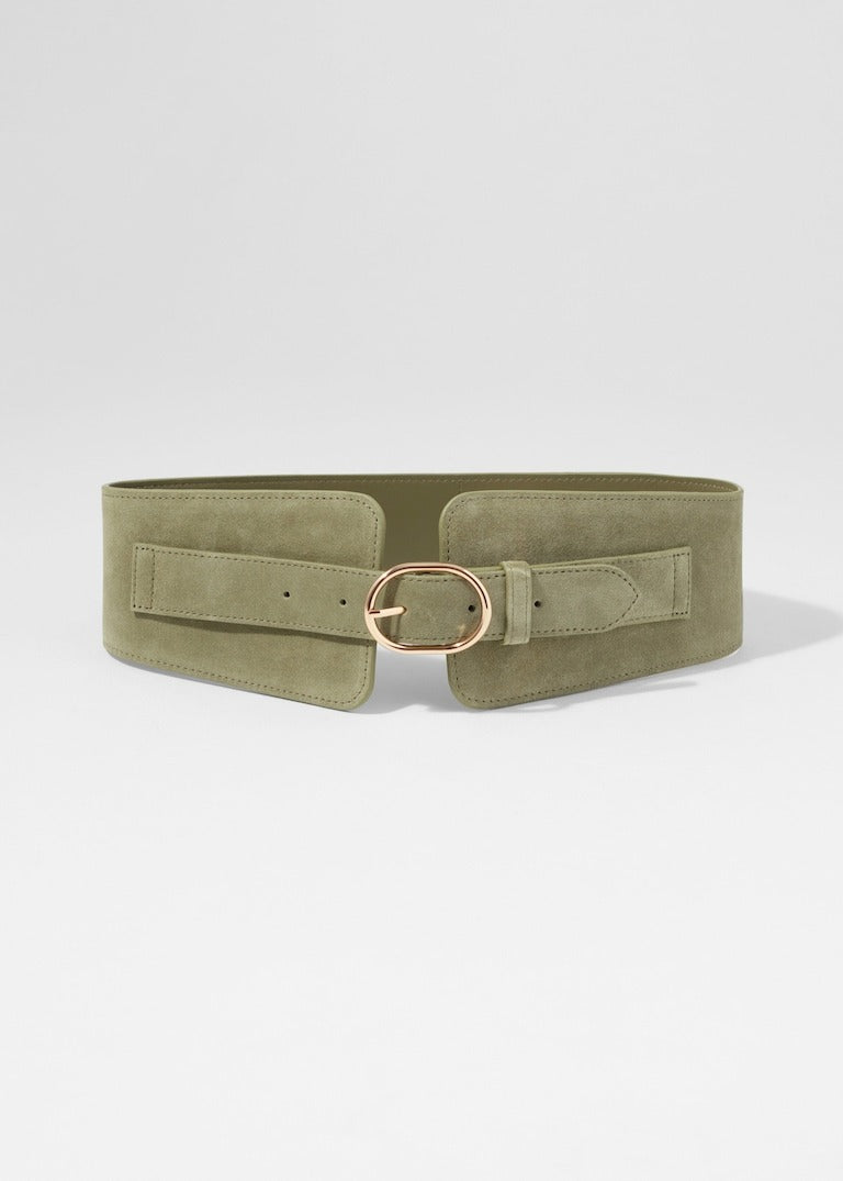 Wide Suede Waist Belt