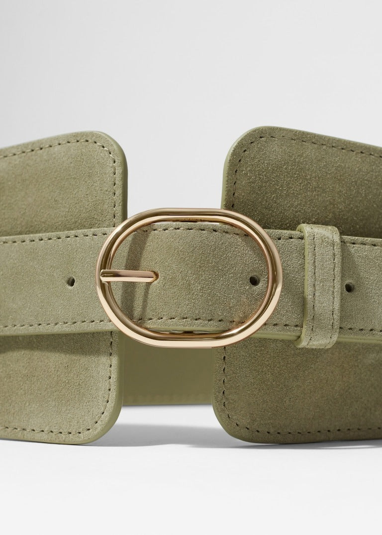 Wide Suede Waist Belt