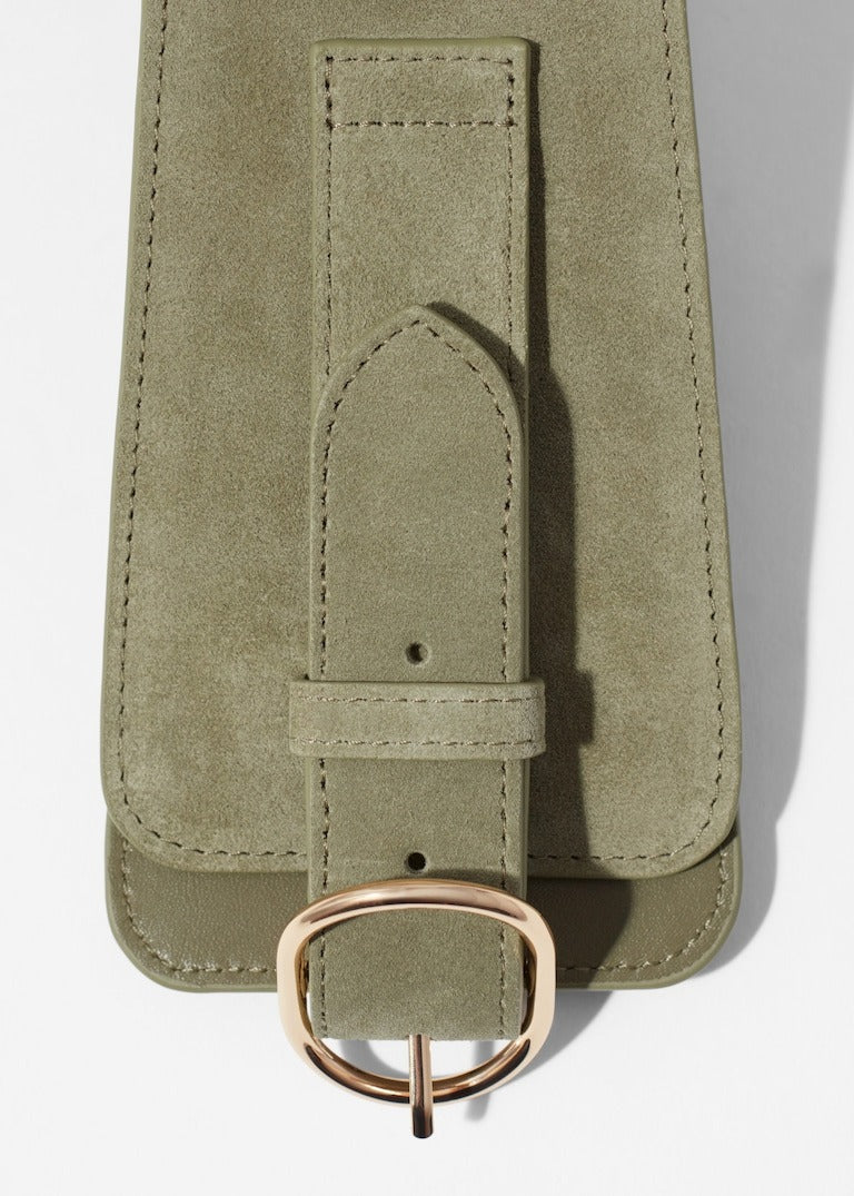 Wide Suede Waist Belt