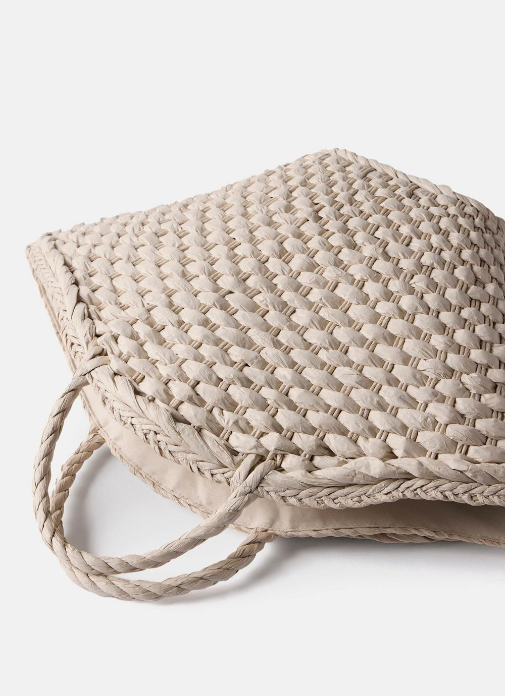 Neutral Woven Basket Bag