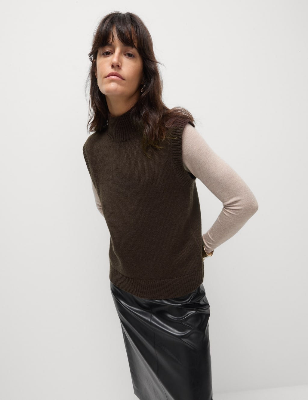 Knitted Vest with Merino Wool