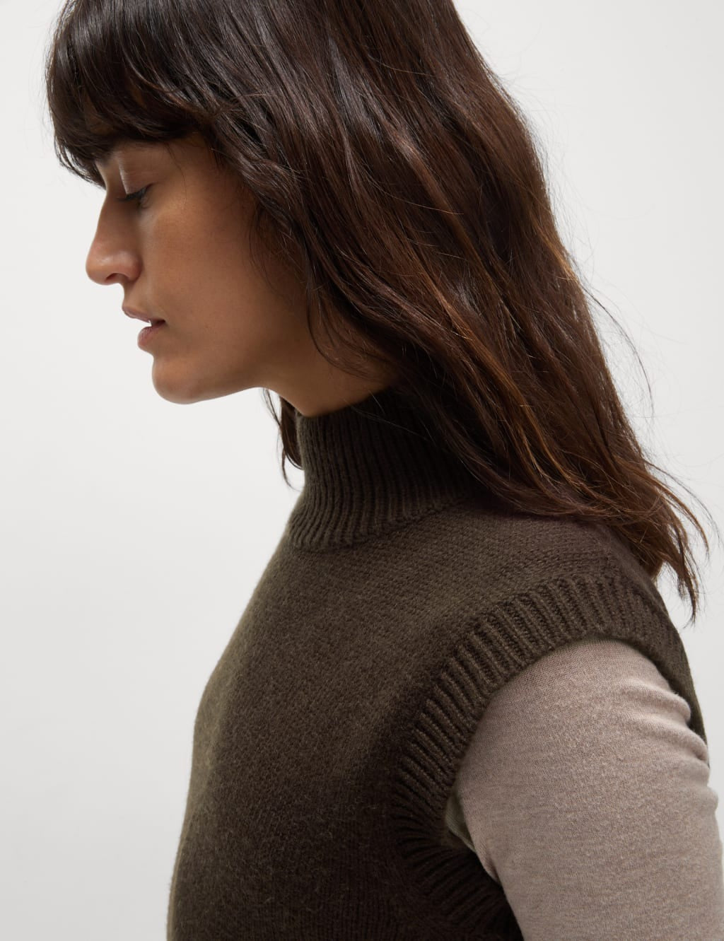 Knitted Vest with Merino Wool