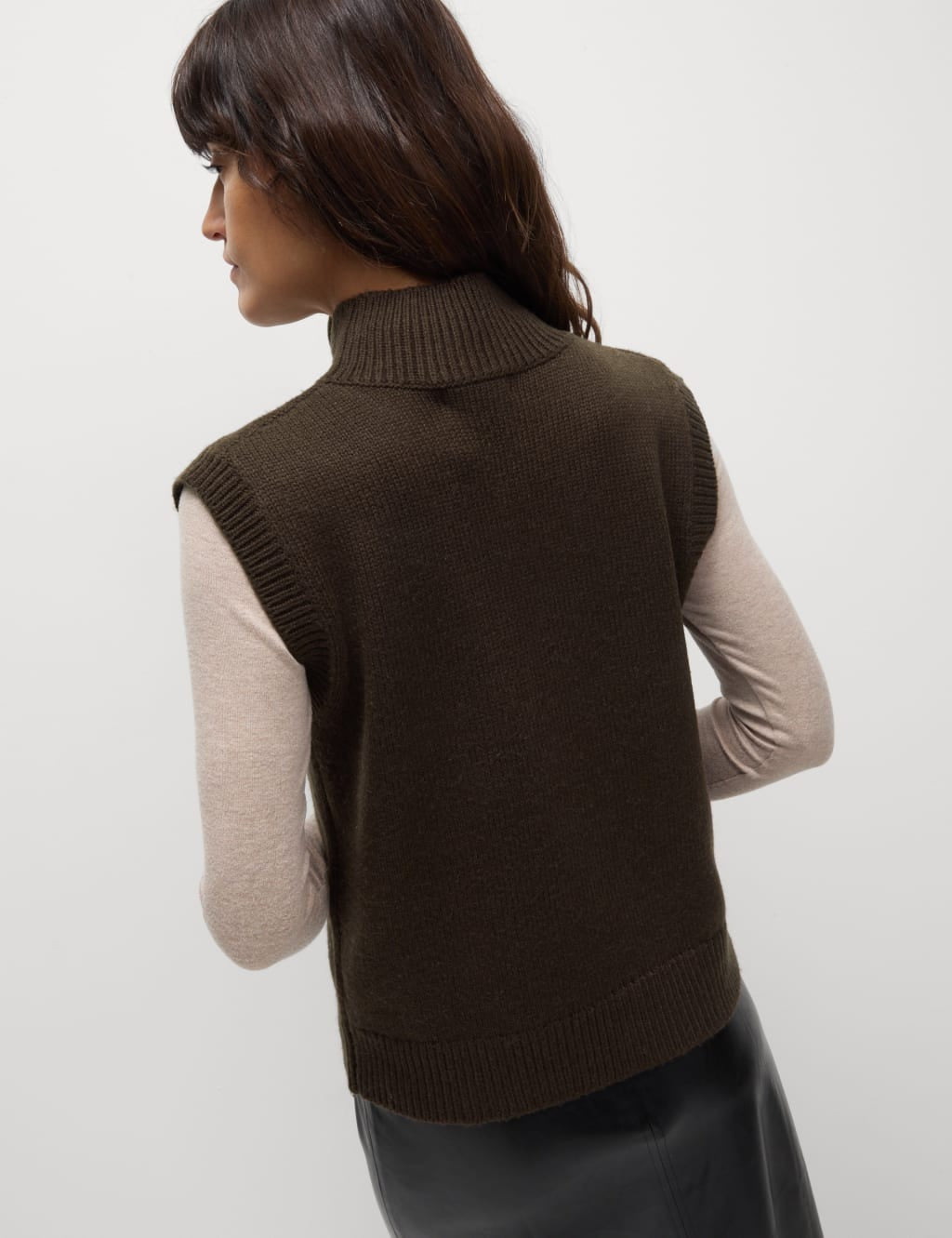 Knitted Vest with Merino Wool