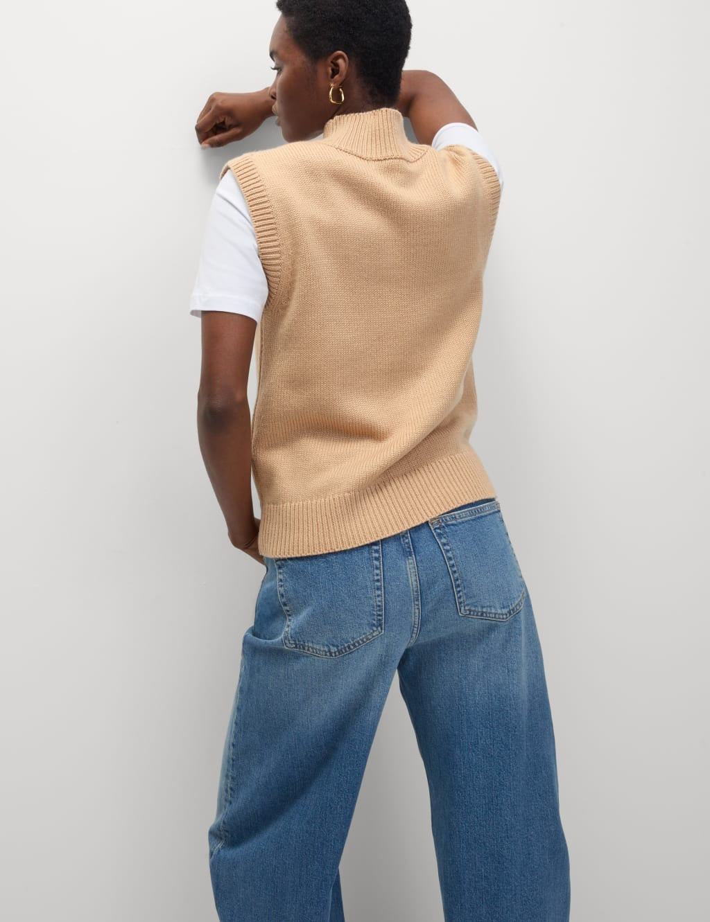 Knitted Vest with Merino Wool