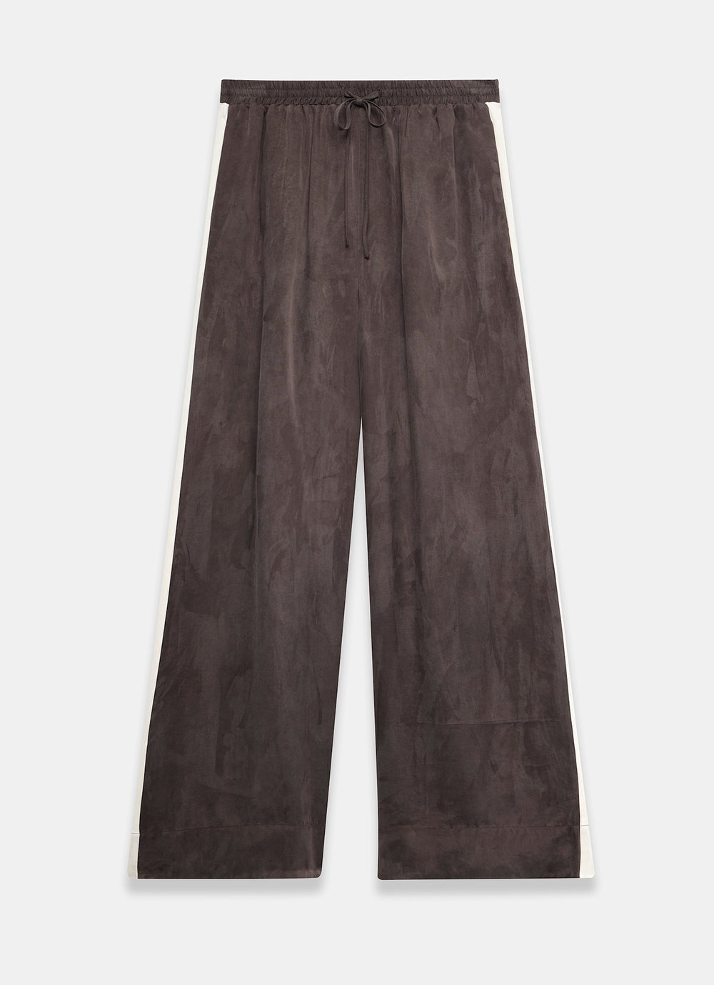 Brown Side Stripe Wide Trousers