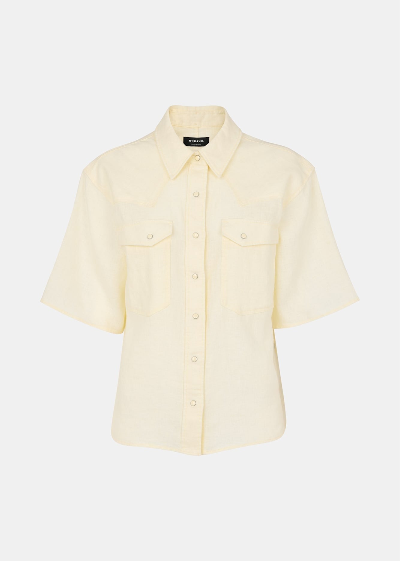 Ivory Linen Western Detail Shirt