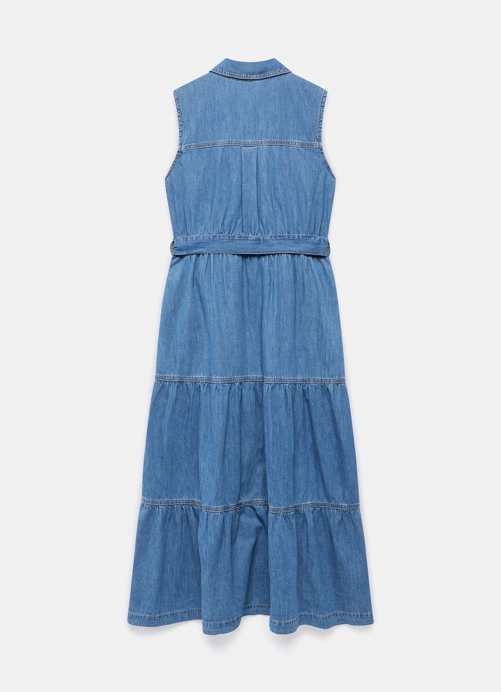 Blue Denim Maxi Shirt Dress