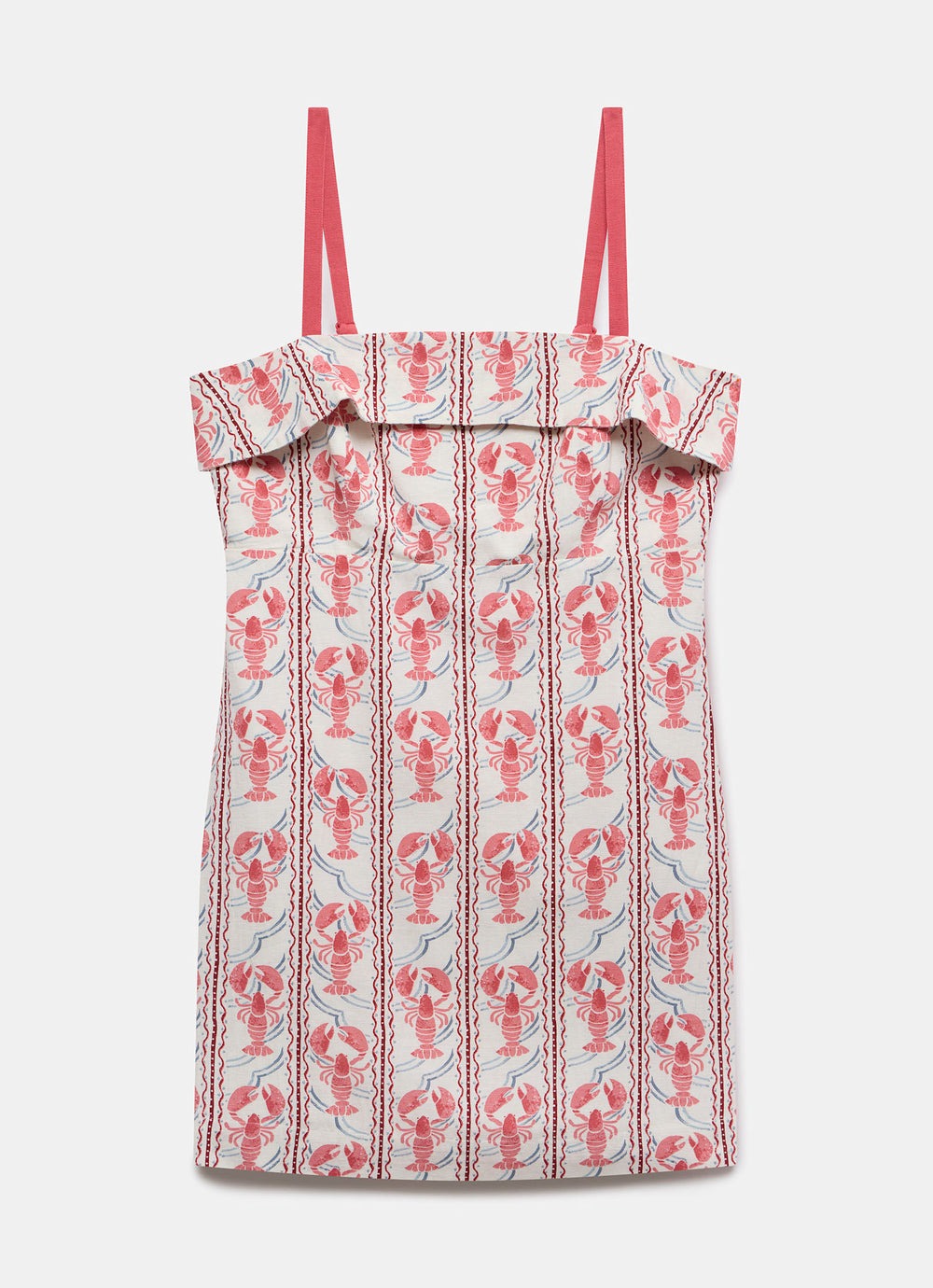 Red Lobster Print Mini Dress