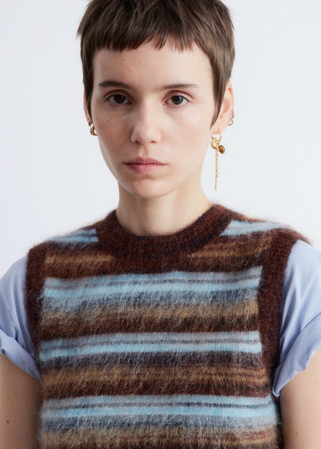 Knitted Mohair-Blend Vest