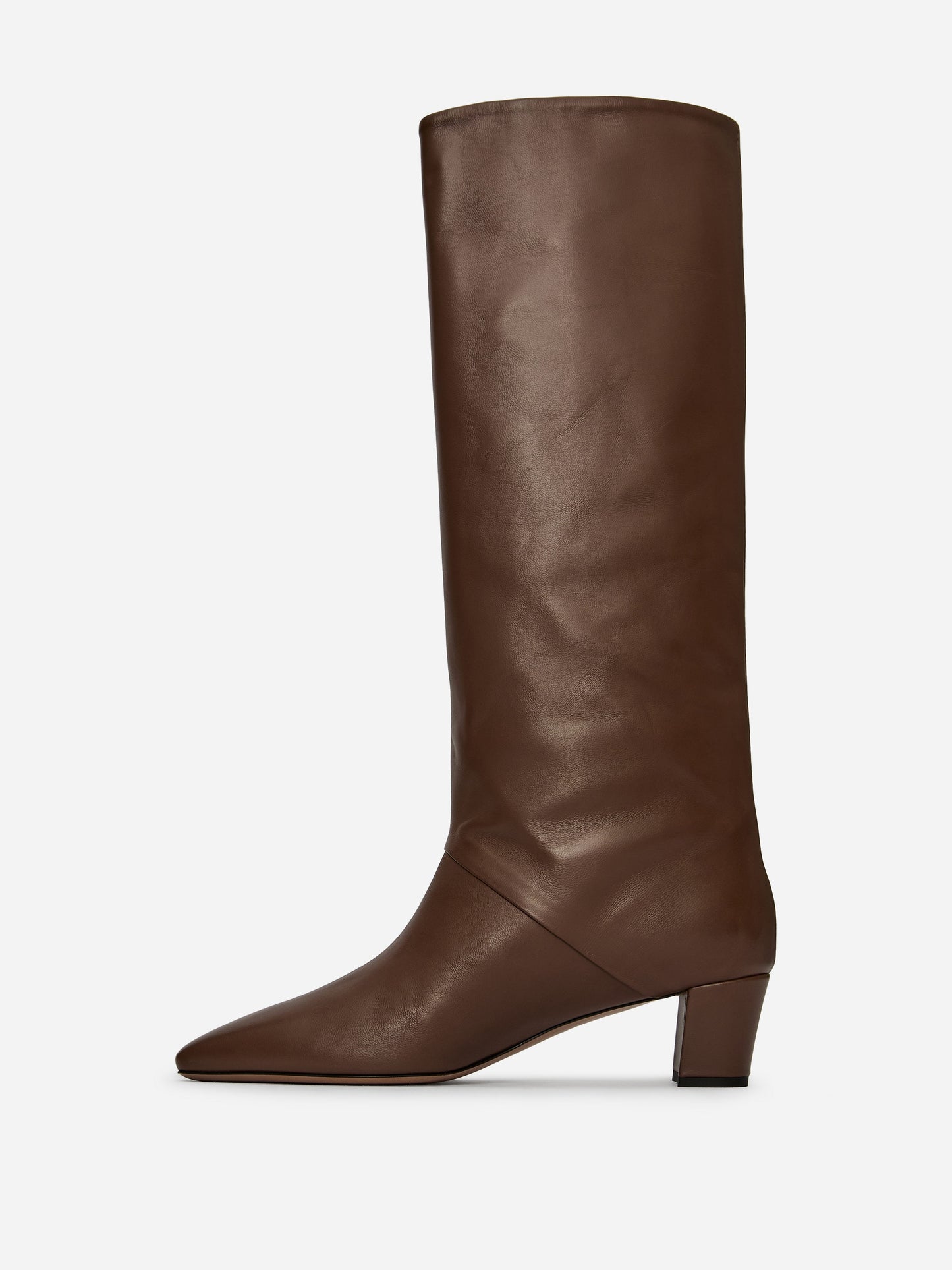 Mid-Calf Leather Boots